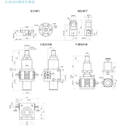 SJB300螺旋升降機